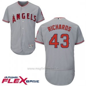 Maglia Baseball Uomo Los Angeles Angels Garrett Richards Grigio Flex Base