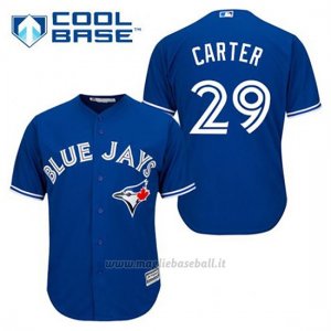 Maglia Baseball Uomo Toronto Blue Jays Joe Carter 29 Blu Alterner Cool Base