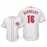 Maglia Baseball Uomo Cincinnati Reds Tucker Barnhart Cool Base Majestic 1ªBianco