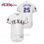 Maglia Baseball Uomo Texas Rangers Jose Leclerc 150th Aniversario Patch Final Season Stadium Patch Bianco