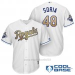 Maglia Baseball Uomo Kansas City Royals Campione 48 Joakim Soria Coolbase Ors