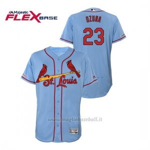 Maglia Baseball Uomo St. Louis Cardinals Marcell Ozuna 150th Aniversario Patch Flex Base Blu