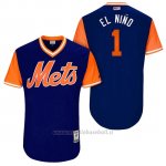 Maglia Baseball Uomo New York Mets 2017 Little League World Series Amed Rosario Royal