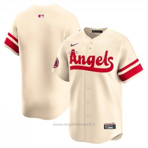 Maglia Baseball Uomo Los Angeles Angels City Connect Limited Crema