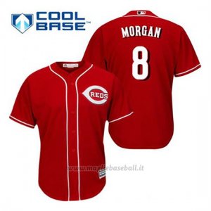 Maglia Baseball Uomo Cincinnati Reds Joe Morgan 8 Rosso Alterner Cool Base