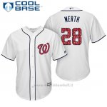 Maglia Baseball Uomo Washington Nationals 2017 Estrellas y Rayas Jayson Werth Bianco Cool Base
