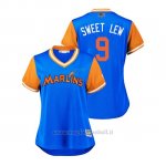 Maglia Baseball Donna Miami Marlins Lewis Brinson 2018 Llws Players Weekend Sweet Lew Light TOrnto Blue Jays