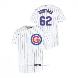 Maglia Baseball Bambino Chicago Cubs Jose Quintana Replica Primera Bianco