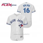 Maglia Baseball Uomo Toronto Blue Jays Freddy Galvis 150th Aniversario Patch Autentico Flex Base Bianco