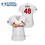 Maglia Baseball Donna St. Louis Cardinals 48 Harrison Bader 2019 Postseason Cool Base Bianco