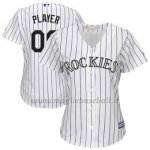 Maglia Baseball Donna Cleveland Indians Personalizzate Bianco