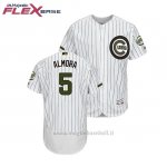 Maglia Baseball Uomo Chicago Cubs Albert Almora Jr 2018 Dia de los Caidos Flex Base Bianco