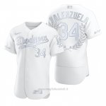 Maglia Baseball Uomo Los Angeles Dodgers Fernando Valenzuela Awards Collection NL Cy Young Bianco