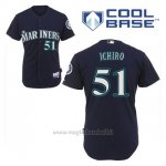 Maglia Baseball Uomo Seattle Mariners Ichiro Suzuki 51 Blu Blu Alterner Cool Base