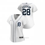 Maglia Baseball Donna Detroit Tigers Niko Goodrum 2020 Replica Primera Bianco