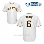 Maglia Baseball Uomo Pittsburgh Pirates Starling Marte 6 Bianco 1ªCool Base