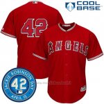 Maglia Baseball Uomo Los Angeles Angels Jackie Robinson Cool Base Rosso Majestic