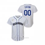 Maglia Baseball Bambino Seattle Mariners Personalizzate Cooperstown Collection Primera Bianco