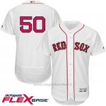 Maglia Baseball Uomo Boston Red Sox 50 Mookie Betts 50 Bianco Flex Base Autentico Collezione Giocatore