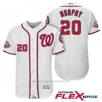 Maglia Baseball Uomo Washington Nationals Daniel Murphy Bianco 2018 All Star 1ªFlex Base