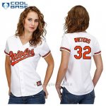 Maglia Baseball Donna Baltimore Orioles 32 Matt Wieters Bianco Cool Base