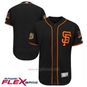 Maglia Baseball Uomo San Francisco Giants San Francisco Nero 2017 Allenamento Primaverile Flex Base