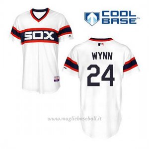 Maglia Baseball Uomo Chicago White Sox 24 Early Wynn Bianco Alterner Cool Base