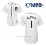 Maglia Baseball Uomo Detroit Tigers Jose Iglesias 1 Bianco 1ªCool Base