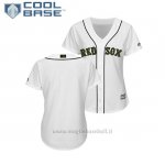 Maglia Baseball Donna Boston Red Sox 2018 Dia de los Caidos Cool Base Bianco