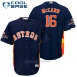 Maglia Baseball Uomo Houston Astros 2017 World Series Campione Brian Mccann Blu Cool Base