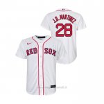 Maglia Baseball Bambino Boston Red Sox J.d. Martinez Replica Primera Bianco