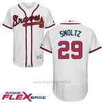 Maglia Baseball Uomo Atlanta Braves 29 John Smoltz Autentico Collezione Flex Base Bianco