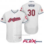 Maglia Baseball Uomo Cleveland Indians 2017 Estrellas y Rayas Tyler Naquin Bianco Flex Base