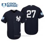 Maglia Baseball Uomo New York Yankees Giancarlo Stanton Cool Base Entrenamiento De Primavera 2019 Blu