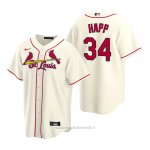Maglia Baseball Uomo St. Louis Cardinals J.a. Happ Replica Alternato Crema