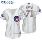 Maglia Baseball Donna Chicago Cubs 71 Wade Davis Bianco Or Program Cool Base