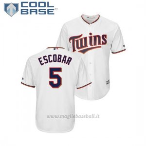 Maglia Baseball Uomo Minnesota Twins Eduardo Escobar Cool Base Majestic 1ªBianco