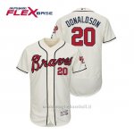 Maglia Baseball Uomo Atlanta Braves Josh Donaldson Flex Base Autentico Collezione Alternato 2019 Crema