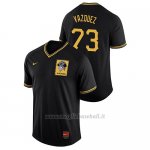 Maglia Baseball Hombre Pittsburgh Pirates Felipe Vazquez Cooperstown Collection Legend Nero