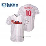 Maglia Baseball Bambino Philadelphia Phillies J.t. Realmuto Cool Base Majestic 1ªBianco