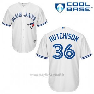 Maglia Baseball Uomo Toronto Blue Jays Drew Hutchison 36 Bianco 1ªCool Base