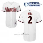 Maglia Baseball Uomo Arizona Diamondbacks 2 Aaron Hill 1ªBianco Cool Base