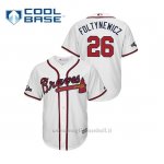 Maglia Baseball Uomo Atlanta Braves 26 Mike Foltynewicz 2019 Postseason Cool Base Bianco