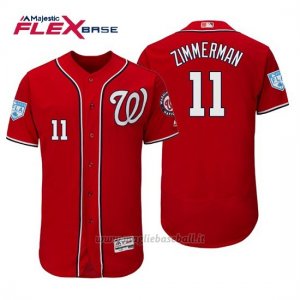 Maglia Baseball Uomo Washington Nationals Ryan Zimmerman Flex Base Entrenamiento De Primavera 2019 Rosso