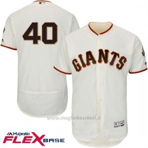 Maglia Baseball Uomo San Francisco Giants Madison Bumgarner Crema Flex Base Autentico Collezione