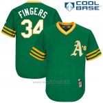 Maglia Baseball Uomo Oakland Athletics Rollie Fingers Verde Cool Base