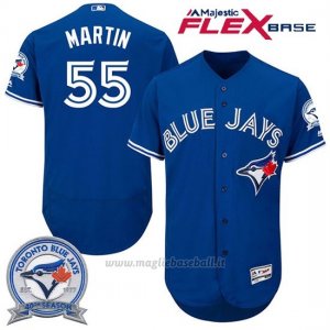 Maglia Baseball Uomo Toronto Blue Jays Russell Martin 55 Flex Base 40 Anniversario