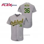 Maglia Baseball Uomo Oakland Athletics Yusmeiro Petit 150th Aniversario Patch Autentico Flex Base Grigio