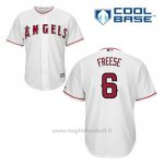 Maglia Baseball Uomo Los Angeles Angels David Freese 6 Bianco 1ªCool Base