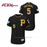 Maglia Baseball Uomo Pittsburgh Pirates Lonnie Chisenhall 2019 Entrenamiento De Primavera Flex Base Nero